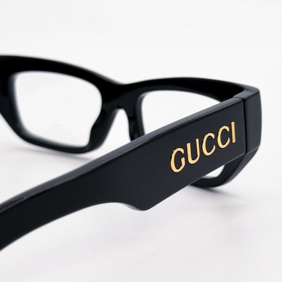 NEW GUCCI EYEGLASSES GG1297O 001 BLACK MEN EYEWEAR GUCCI - Picture 7 of 12